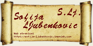 Sofija LJubenković vizit kartica